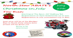 North Star ABATE's (Alaskan Bikers for Awareness Training and Education) Christmas in July Toy Run