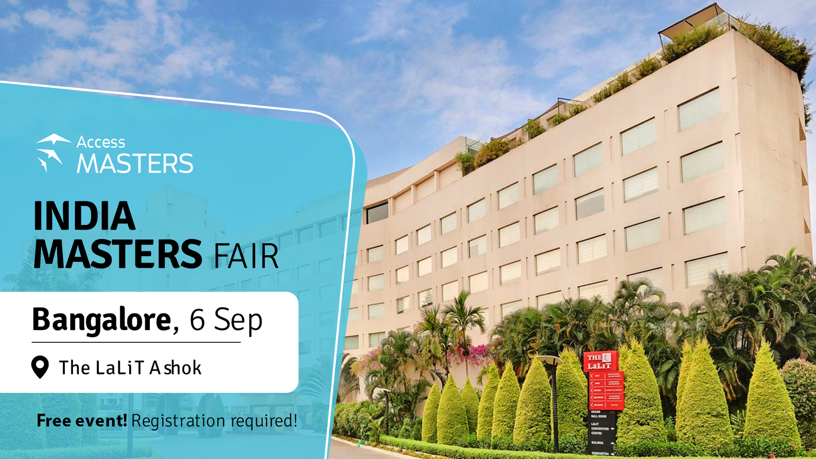 Access Masters event at The LaLiT Ashok Bangalore on 6 September!, Bangalore, Karnataka, India