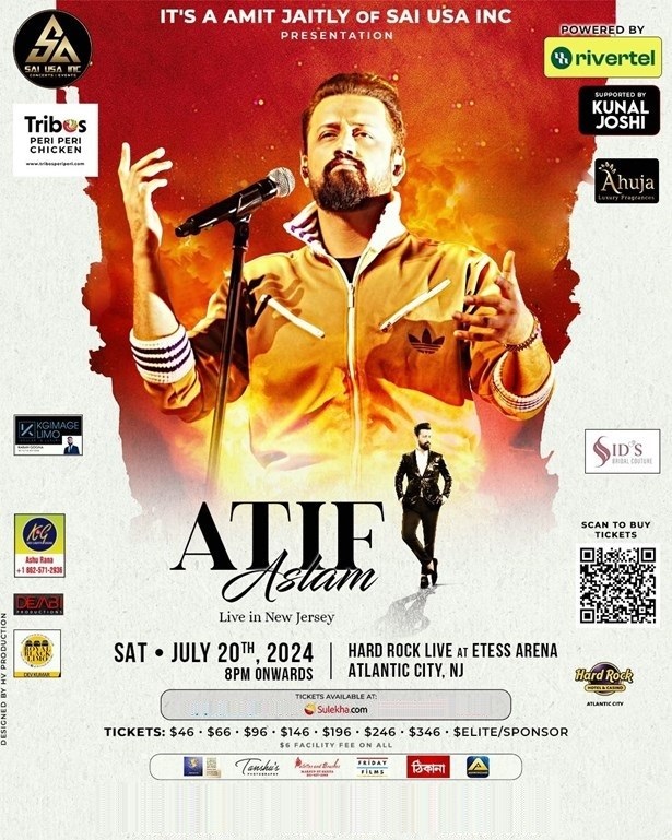 Atif Aslam - Live in New Jersey, Atlantic, New Jersey, United States