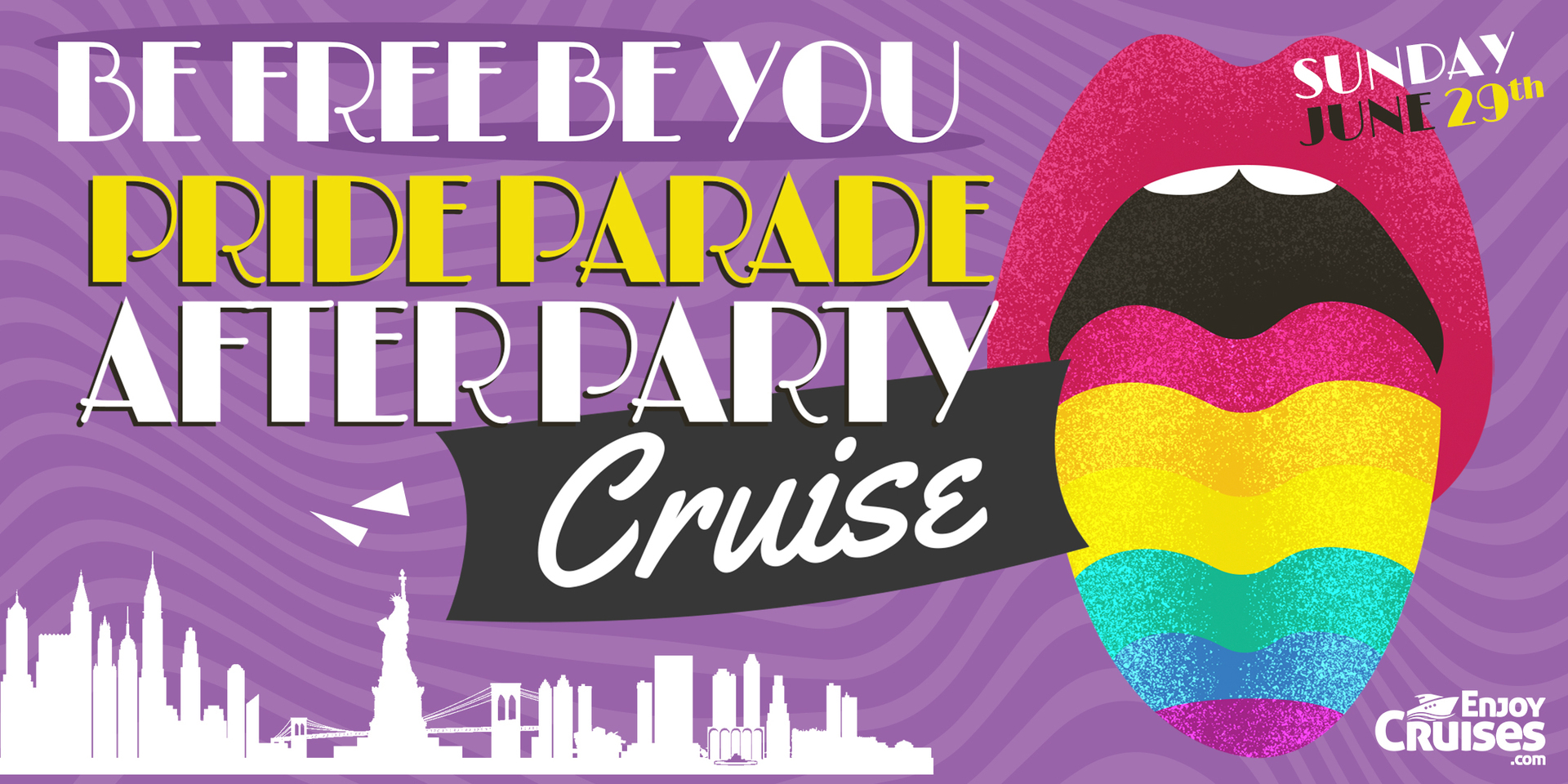 Pride Parade NYC After Party Sunset Cruise LGBT - Be Free Be You Party Cruise - Sunday June 29, 2025, New York, United States