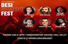 10th Annual Desi Comedy Fest on 6 Aug 2024