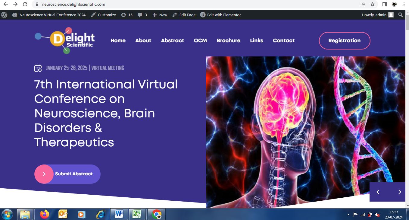 7th International Virtual Conference on Neuroscience, Brain Disorders and Therapeutics, Online Event