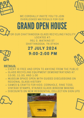 Overlooked Materials Glass Recycling "Grand" Open House!