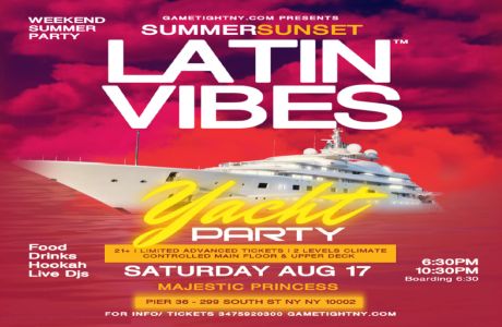 Latin Vibes™ Dance the Wave NYC Sunset Majestic Princess Yacht Party 2024, New York, United States