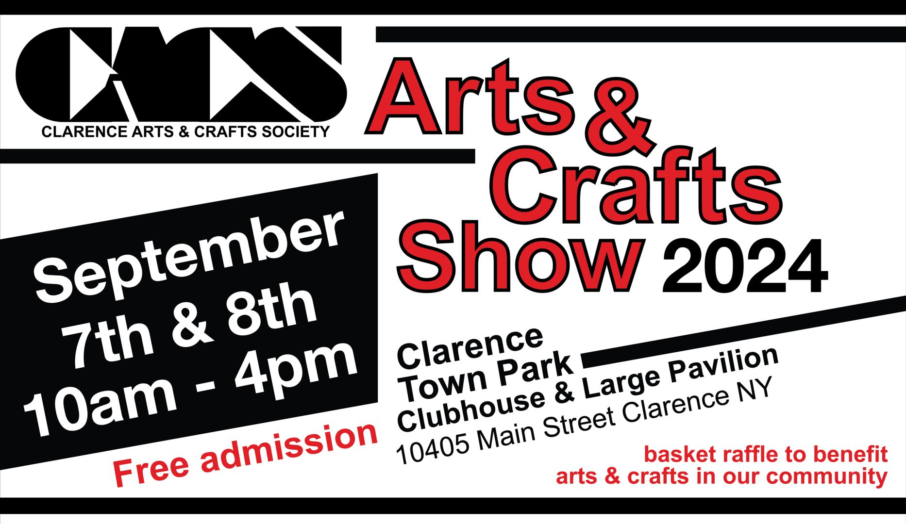 Clarence Arts and Crafts Society Fall show! Sept 7th and 8th, 10am-4pm at the Clarence Town Park, Clarence, New York, United States
