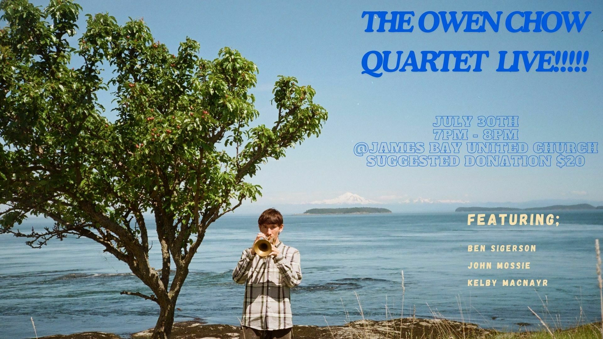 Tuesday Night Jazz at the Church welcomes the Owen Chow Quartet!, Victoria, British Columbia, Canada