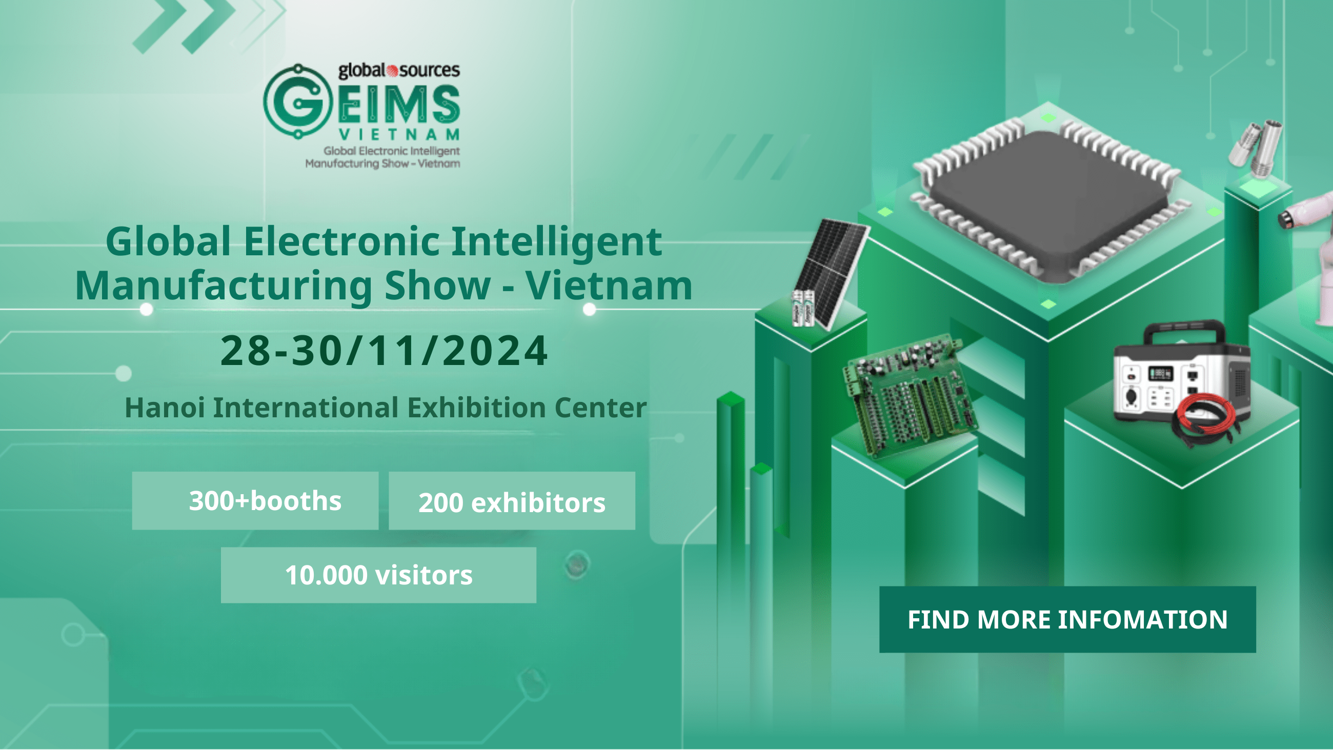Global Electronic Intelligent Manufacturing Show - Vietnam 2024, Ha Noi, Vietnam