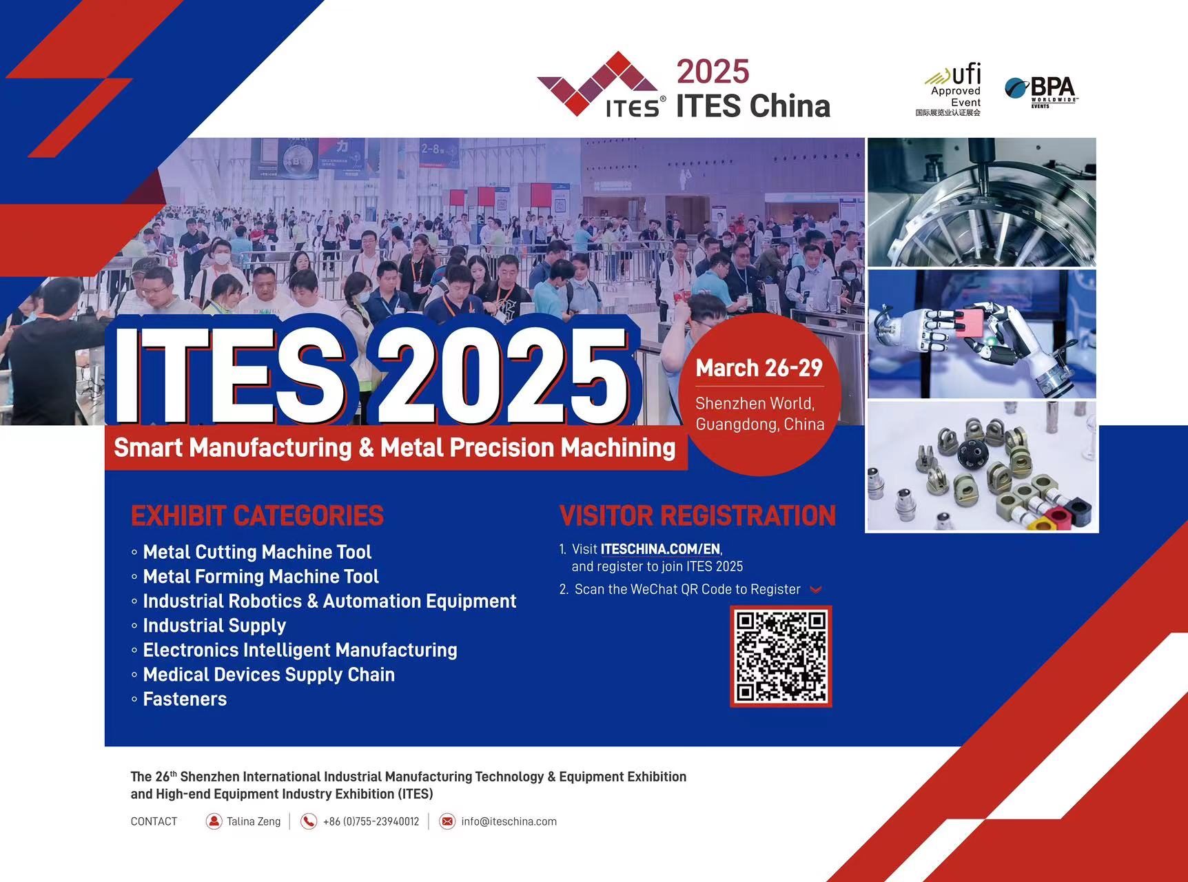 ITES 2025 Shenzhen International Industrial Manufacturing Technology and Equipment Exhibition, Shenzhen World Exhibition ,Convention Center,Guangdong,China