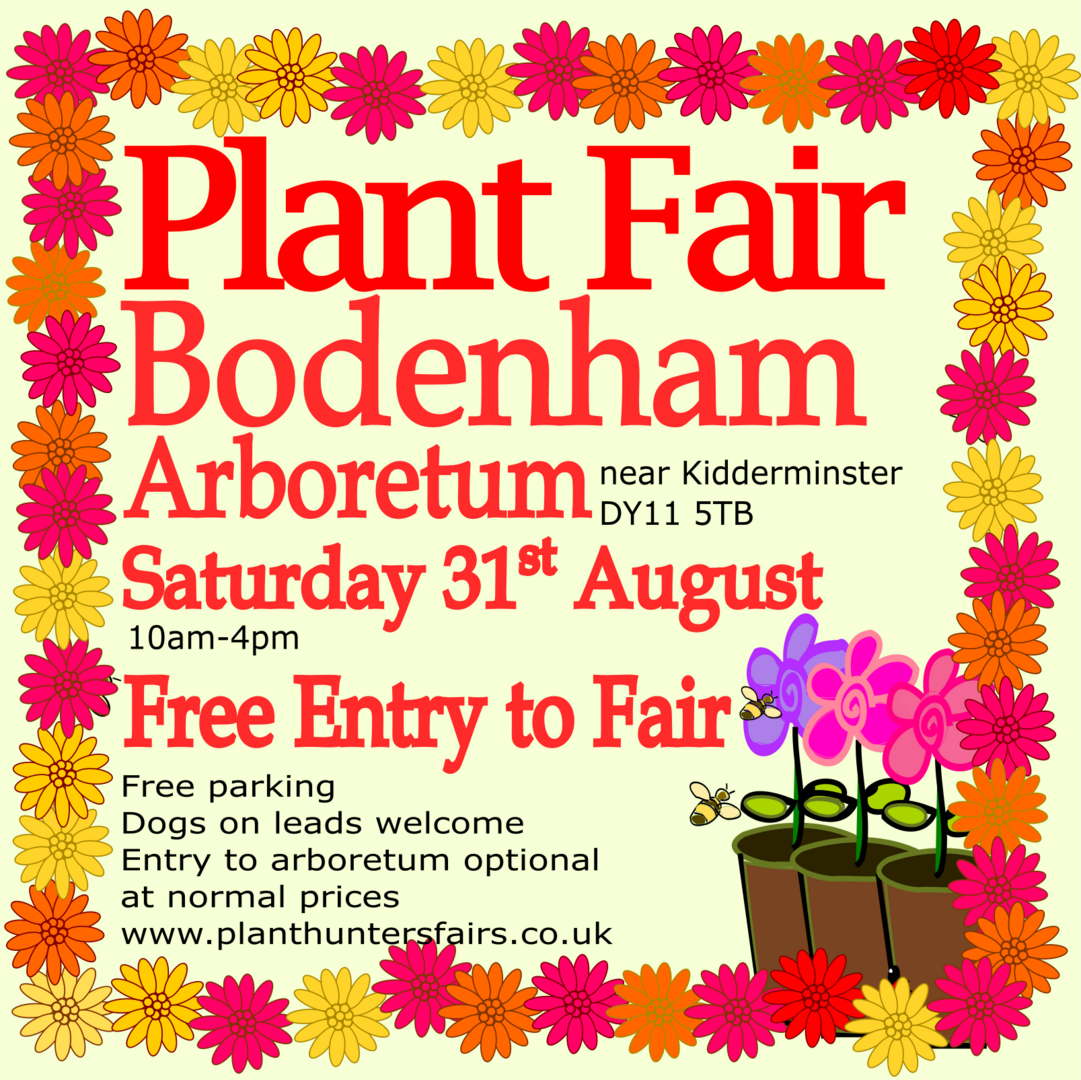Summer Plant Hunters' Fair at Bodenham Arboretum on Saturday 31st August, Kidderminster, England, United Kingdom