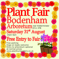 Summer Plant Hunters' Fair at Bodenham Arboretum on Saturday 31st August