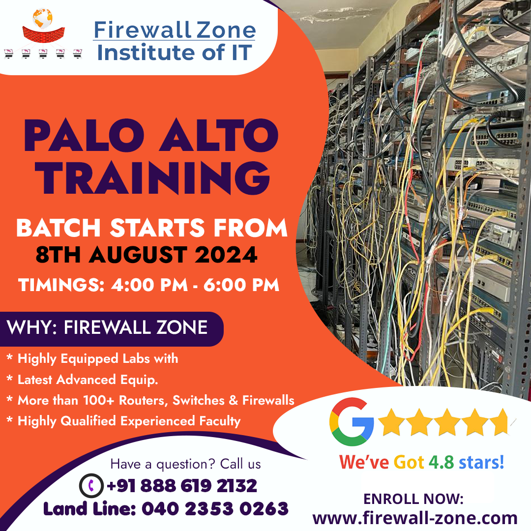 Palo Alto Networks Certified Network Security Administrator (PCNSA) Courses at Firewall-zone Institute of IT, Hyderabad, Telangana, India