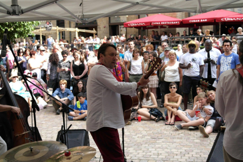 Live music at Leopold Square: Dizzy Club and Chris Jolly Group, Sheffield, England, United Kingdom