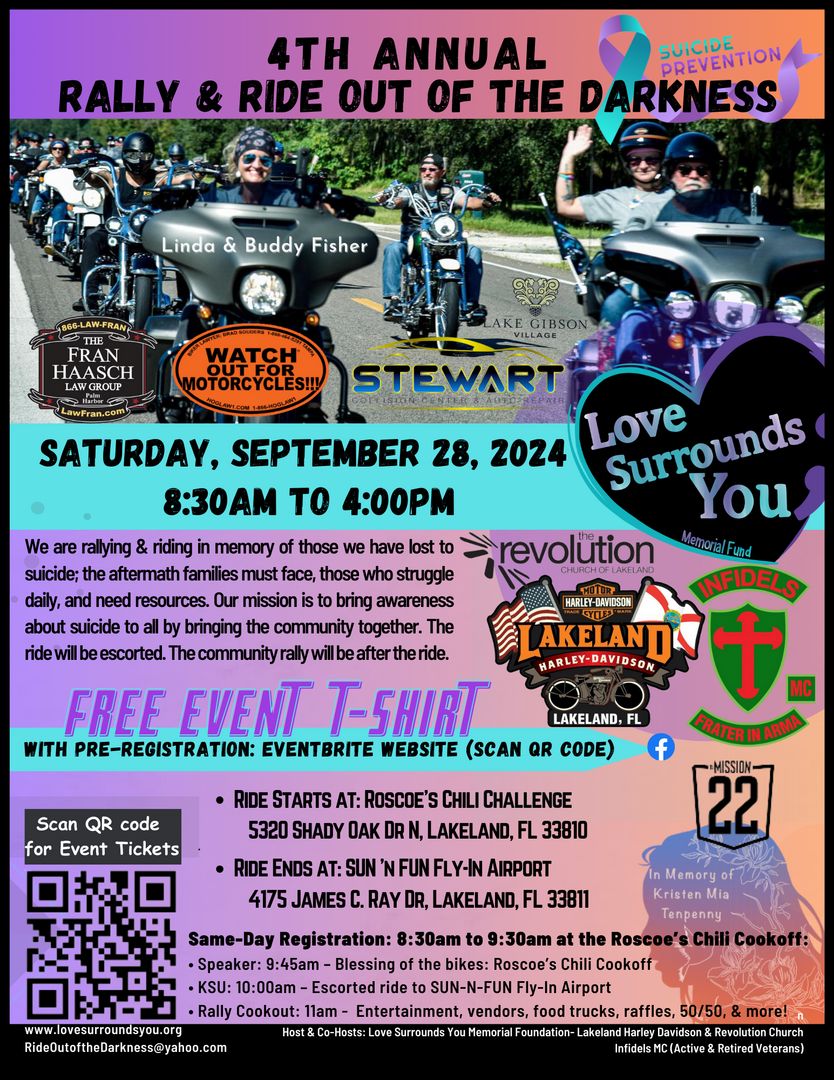 4th Annual Rally and Ride Out of the Darkness, Lakeland, Florida, United States