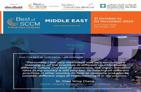 "The Best of SCCM Critical Care Congress - Middle East", Abu Dhabi, United Arab Emirates