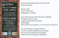 TriCircle's Drop-In Setback Tournament at Wood-n-Tap Wallingford