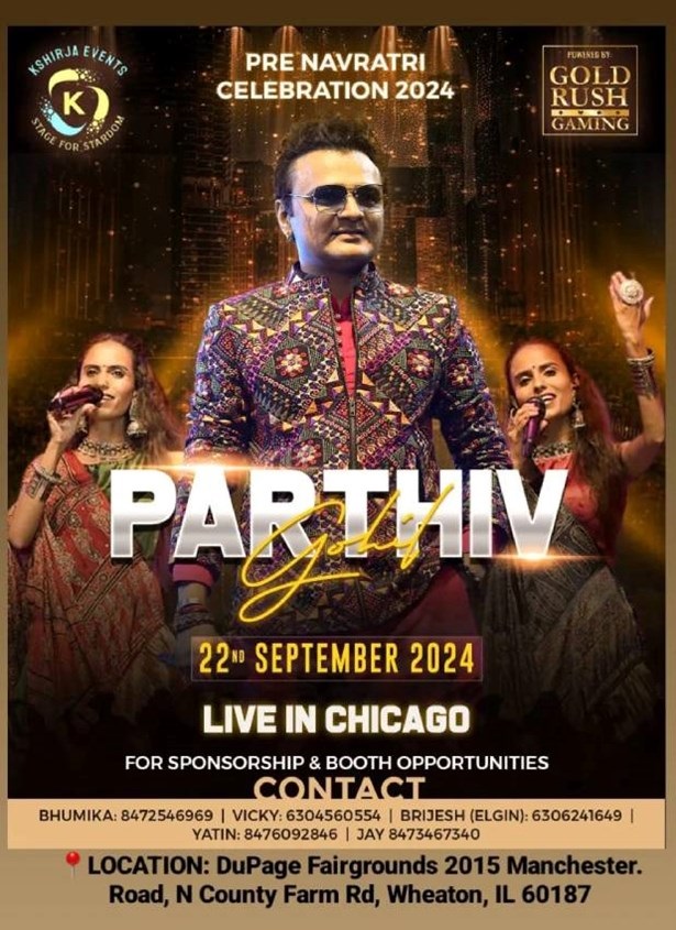 The Grand Navratri with Parthiv Gohil 2024, Warren, Illinois, United States