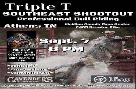 Triple T Southeast Shootout Bull Riding Tour, Athens, Tennessee, United States