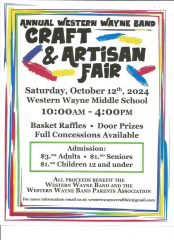 Annual Western Wayne Band Craft and Artisan Fair