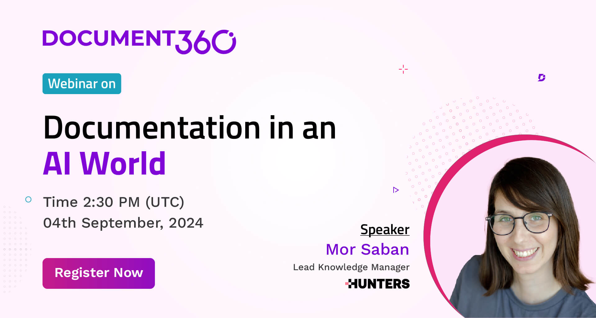 Webinar on Documentation in an AI world, Online Event
