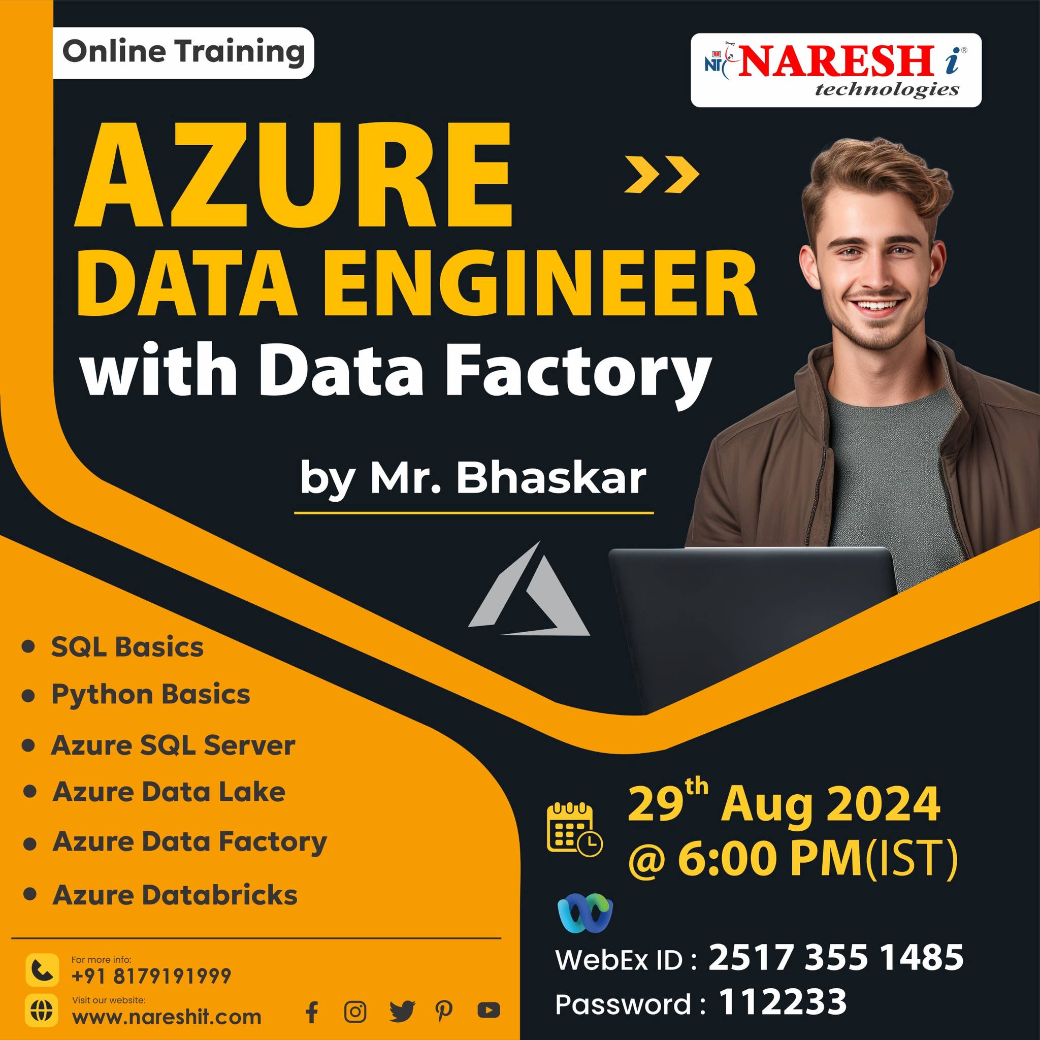Azure Data Engineer with Data Factory In NareshIT, Hyderabad, Telangana, India