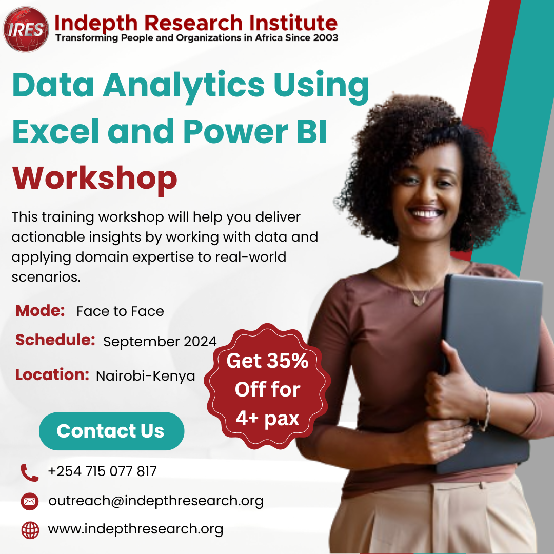 Data Analytics Using Excel and Power BI Workshop, Nairobi, Kenya,Nairobi,Kenya