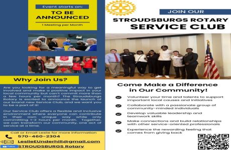 One Hundred Year Old Stroudsburg Rotary Club offers New Service Club, East Stroudsburg, Pennsylvania, United States