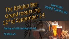 The Belgian Bar Grand reopening 12th September 24