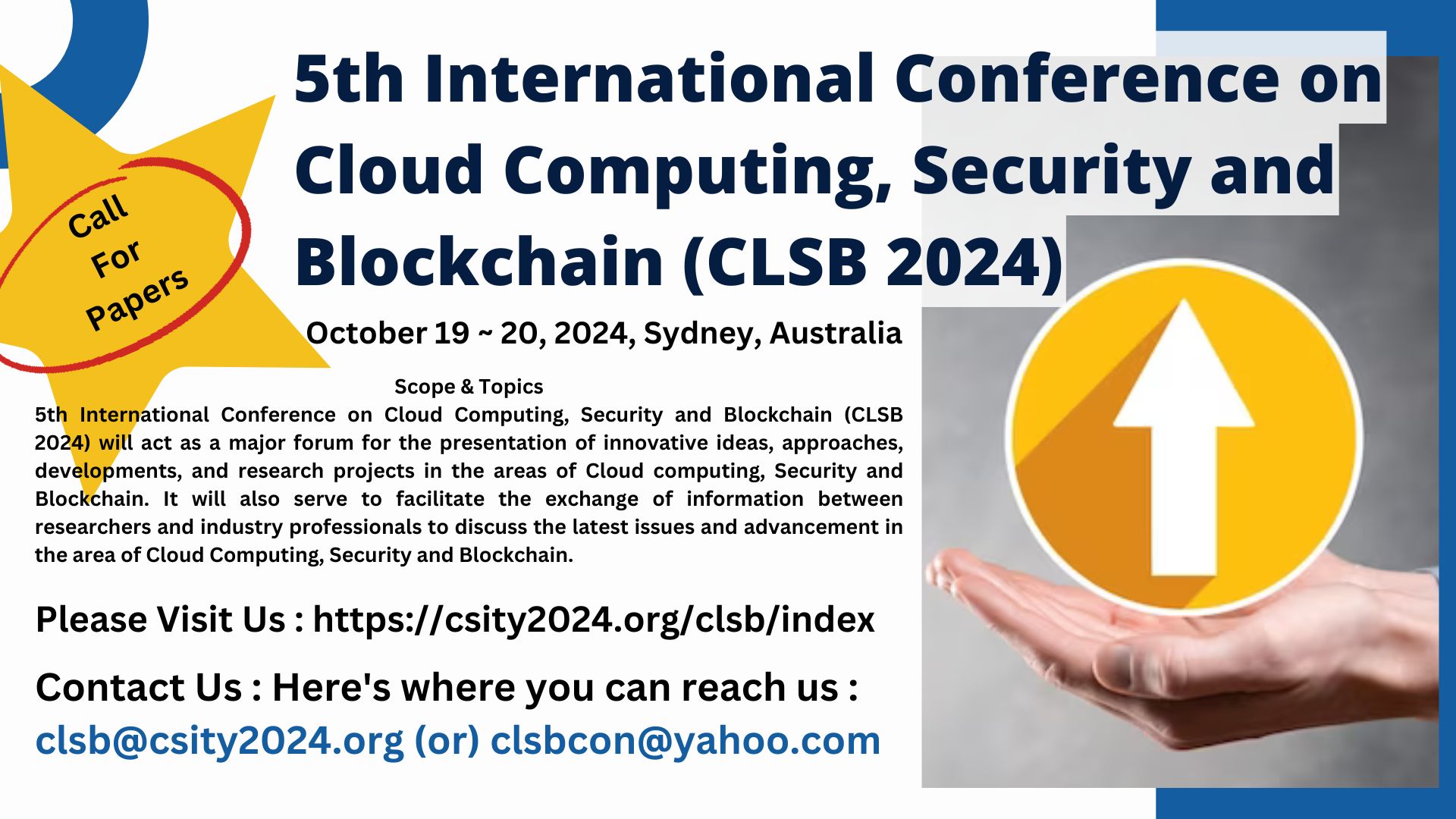 5th International Conference on Cloud Computing, Security and Blockchain (CLSB 2024), Sydney, Australia, Australia