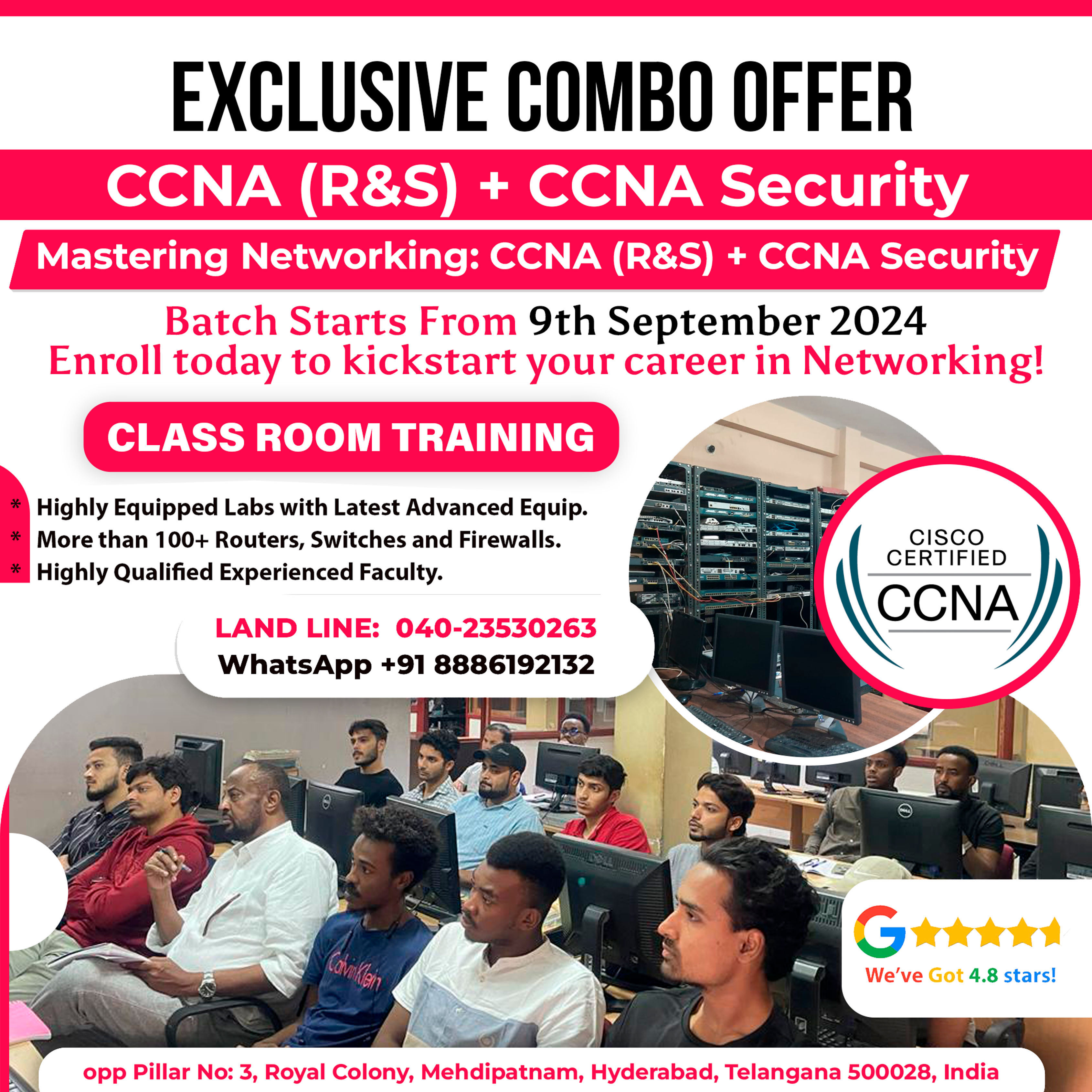 Mastering Networking: CCNA (R&S) + CCNA Security Training in Hyderabad., Online Event