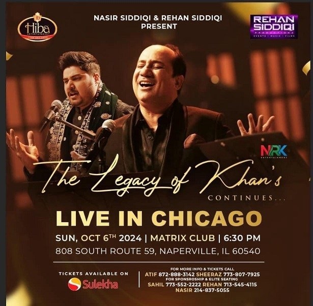 The Legacy of Khans - Rahat Fateh Ali Khan Live In Chicago 2024, Moultrie, Illinois, United States