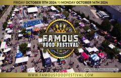Famous Food Festival, 10/11 - 10/14, 2024 - Tanger Outlets, Deer Park NY