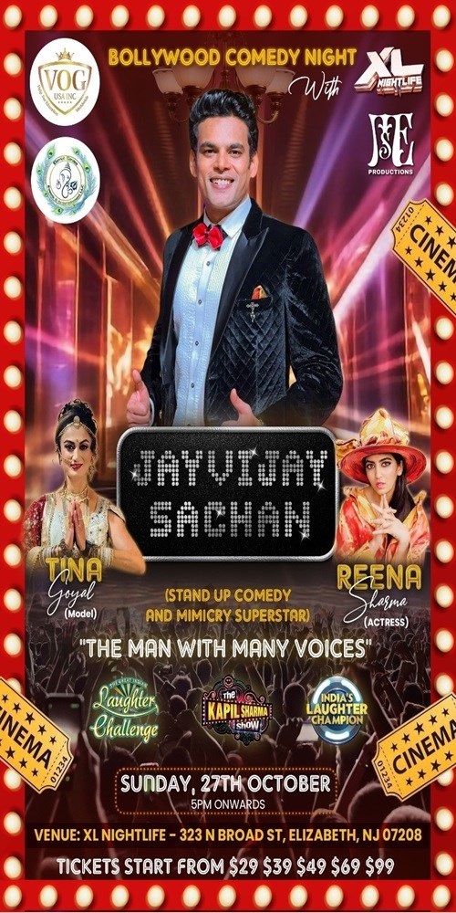 BOLLYWOOD COMEDY NIGHT WITH JAYVIJAY SACHAN, Elizabeth, New Jersey, United States