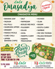 Celebrate the Spirits of Onam with Traditional Onasadhya at LuLu Bangalore