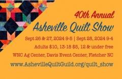 40th Annual Asheville Quilt Show - Celebrating Our Ruby Jubilee