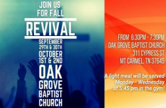 Oak Grove Baptist Church Revival