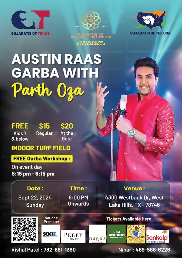 Austin Raas Garba With Parth Oza, Austin, Texas, United States