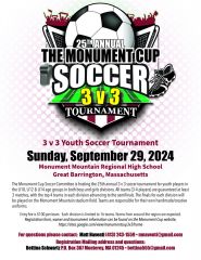 Monument Cup 3 v 3 Youth Soccer Tournament