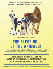 Blessing of the Animals Annual Event