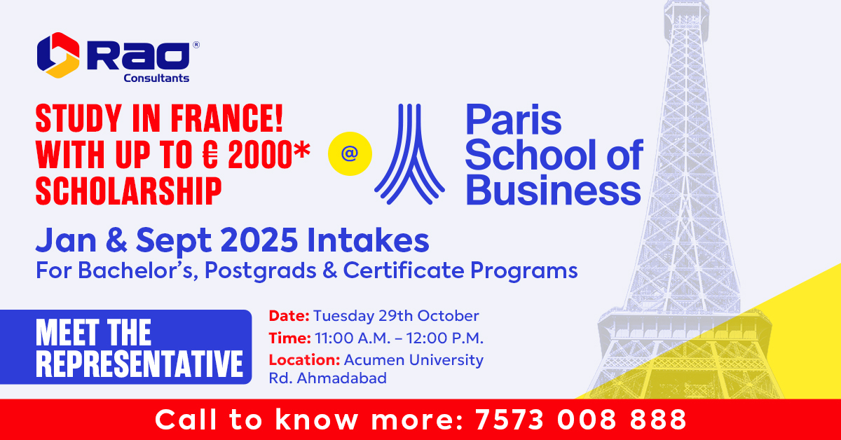 Paris School of Business Spot Assessment, Ahmedabad, Gujarat, India