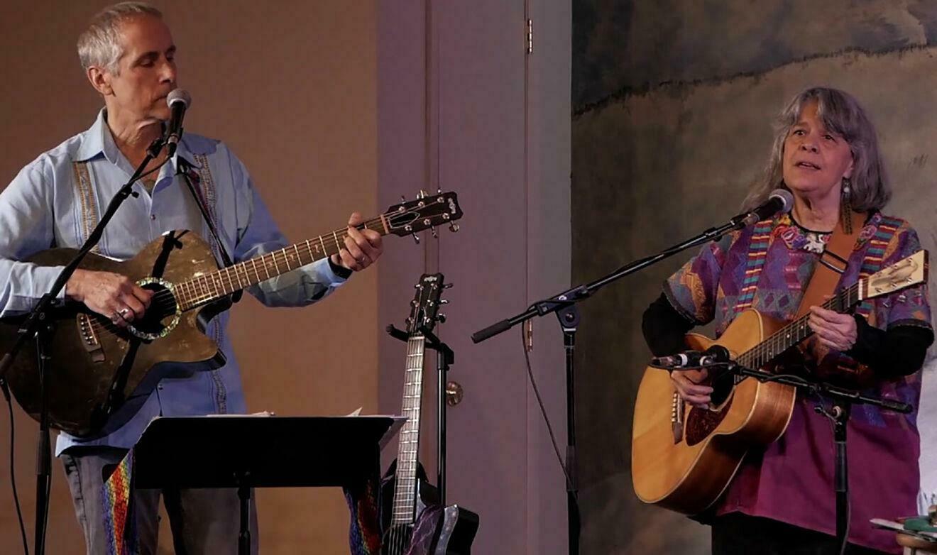 DAVID ROTH and ANNE HILLSn in concert, Schenectady, New York, United States
