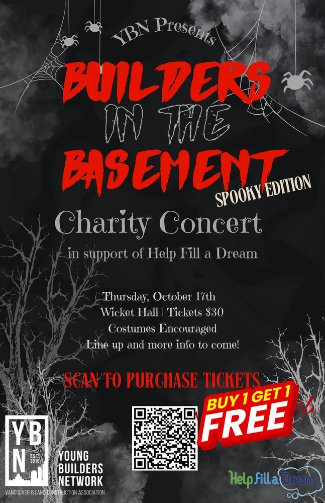 Builders in the Basement - A Charity Concert in Support of Help Fill a Dream. Oct 17 @ Wicket Hall, Victoria, British Columbia, Canada