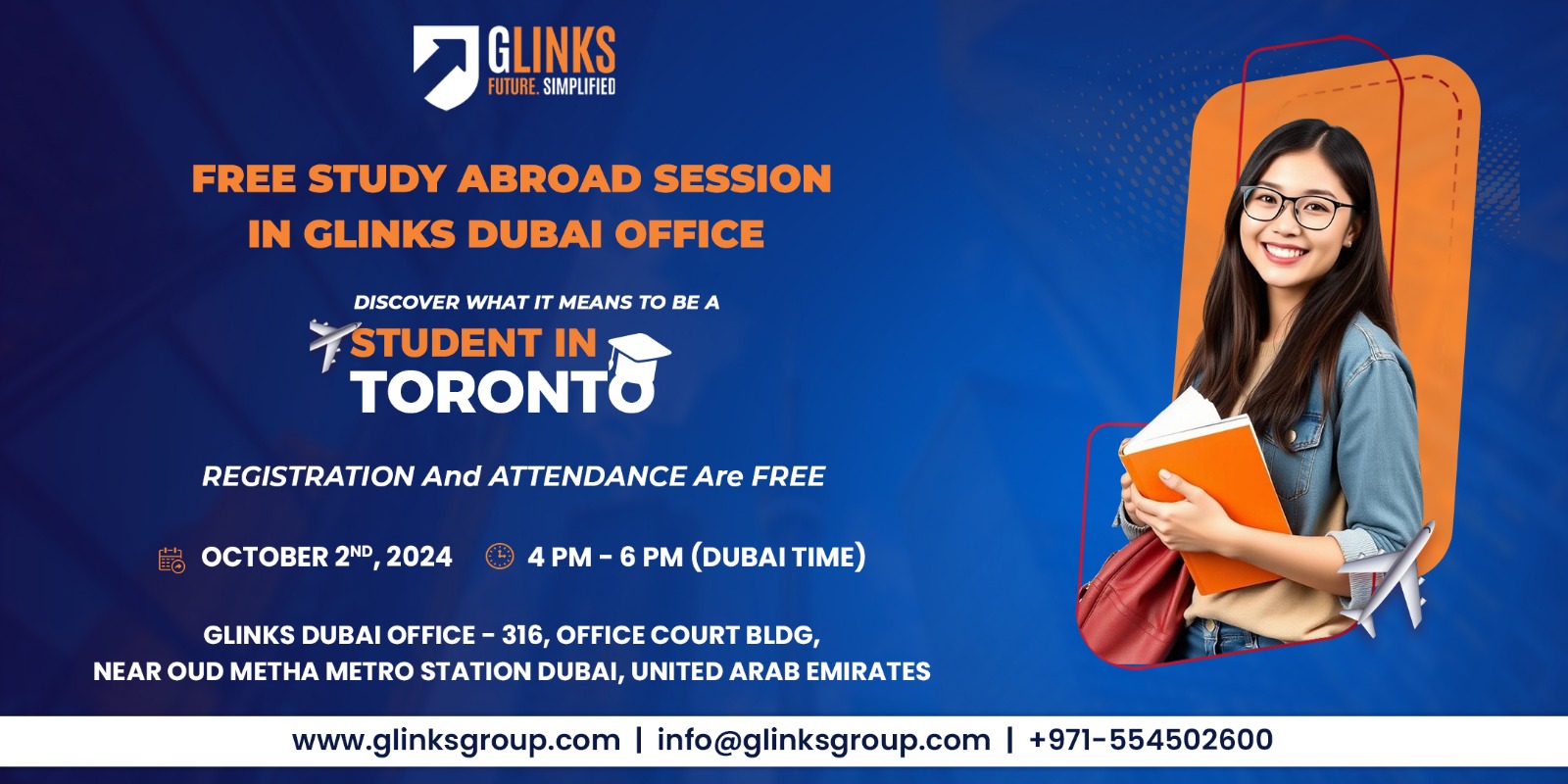 FREE Study Abroad Session – Glinks Dubai!, Dubai, United Arab Emirates