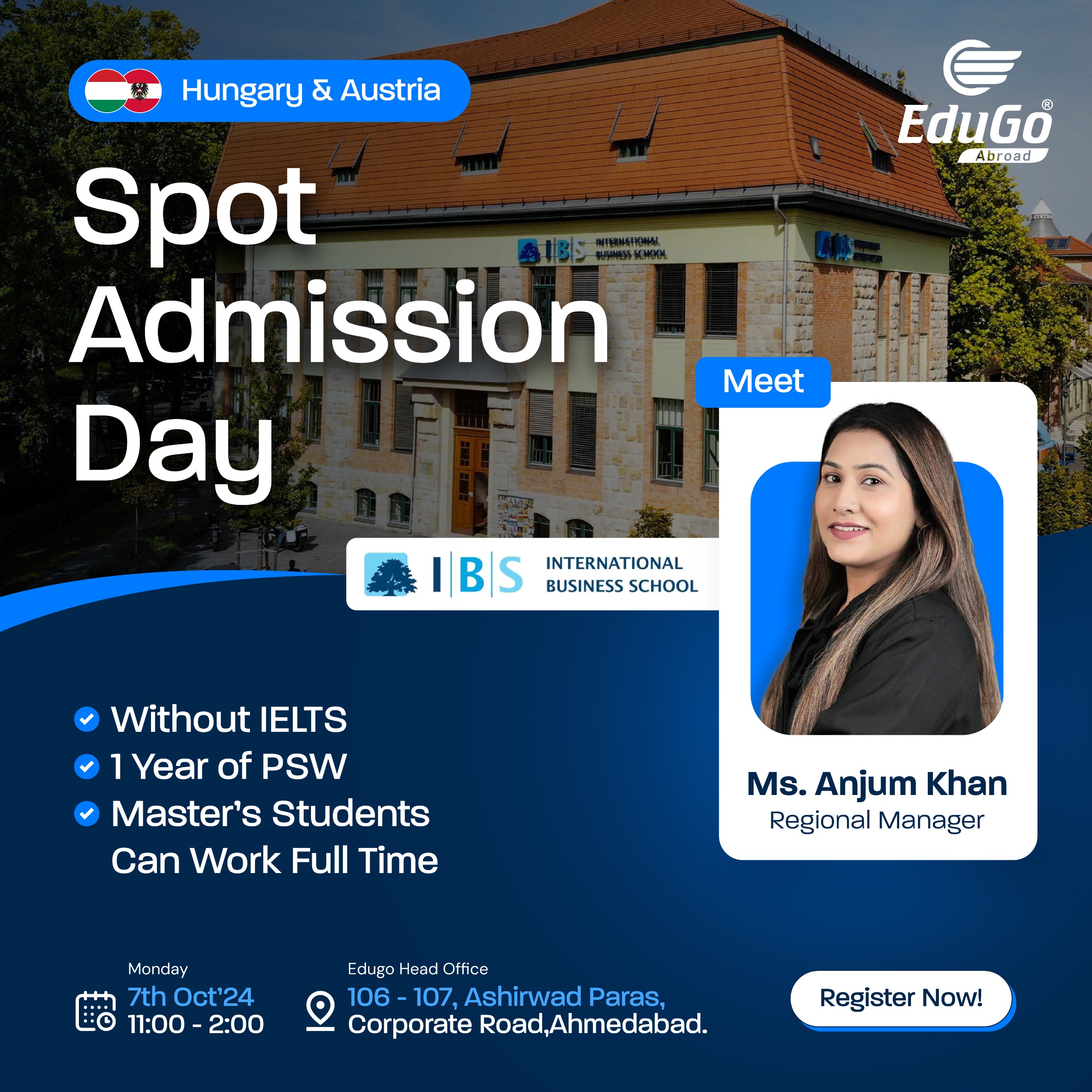 Study in Hungary & Austria Spot Admission day, Ahmedabad, Gujarat, India