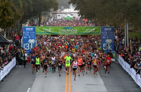 OUC Orlando Half Marathon and Lake Eola 5k, Orlando, Florida, United States