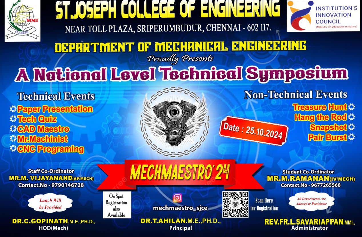 A NATIONAL LEVEL TECHNICAL SYMPOSIUM, Kanchipuram, Tamil Nadu, India