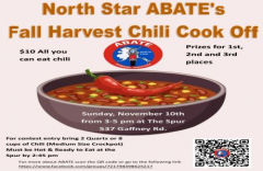 North Star ABATE's Fall Harvest Chili Cook Off