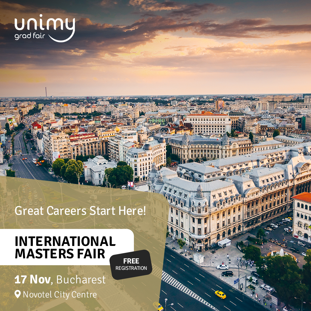 Explore Your Ideal Master's Programme with UnimyGrad Masters Fair in Bucharest on 17 November!, Bucharest, Romania