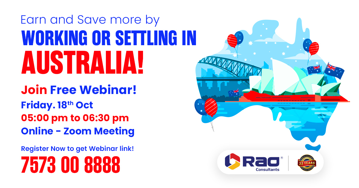 Australia PR Webinar - Rao Consultants, Online Event