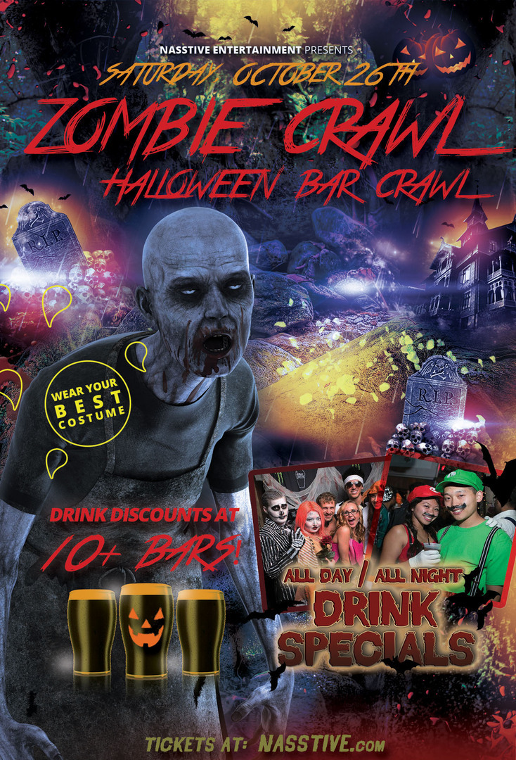 Nashville Zombie Crawl - Halloween Bar Crawl - Saturday, October 26th!, Nashville, Tennessee, United States