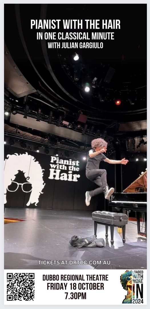 Julian Gargiulo aka Pianist with the Hair, Sydney, New South Wales, Australia
